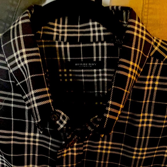 BURBERRY London Black & White NOVA Plaid Shirt XL - Picture 1 of 5